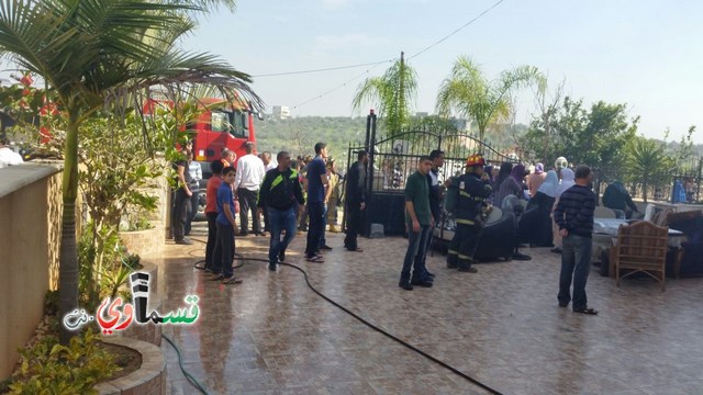 كفر قاسم : اندلاع حريق بأحد البيوت شمالي المدينة بدون اصابات